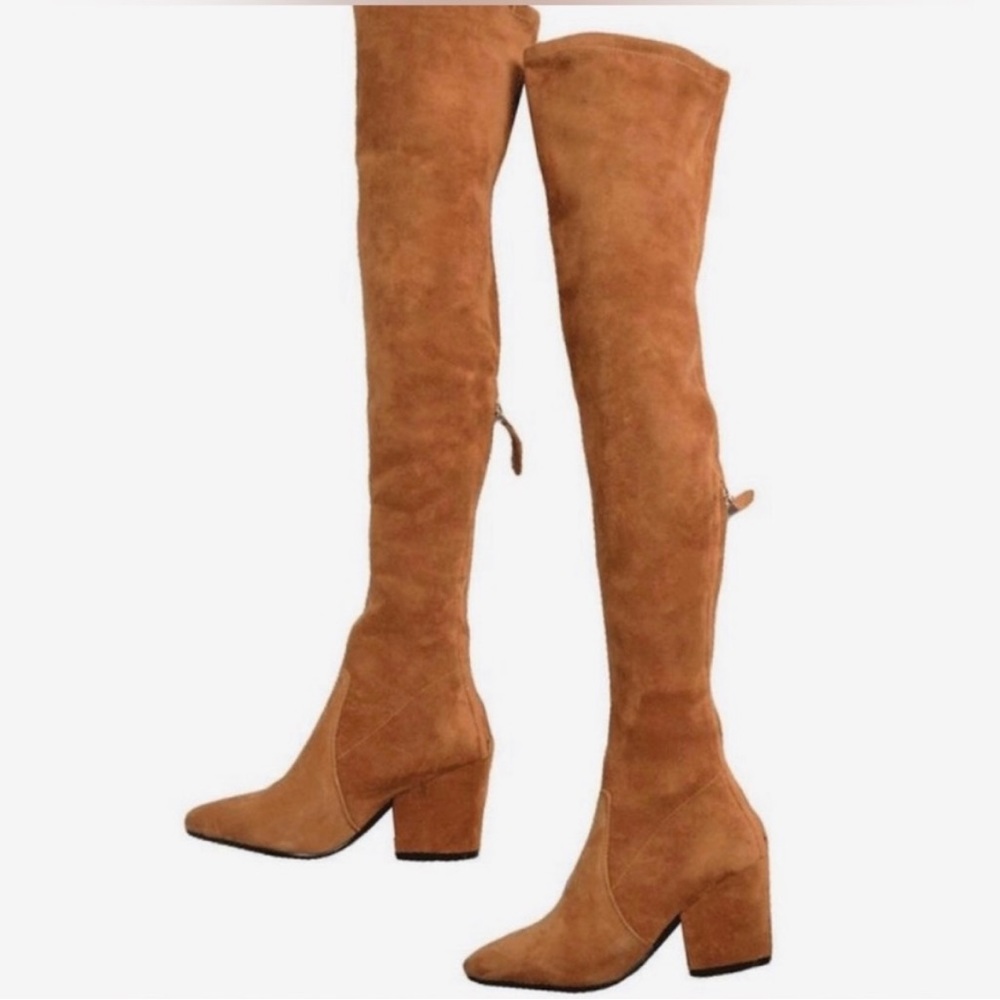 Goodnight Macaroon ‘Marlo’ over the knee suede leather boots!